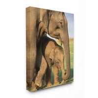 Ступел дома декор колекция слон Семейство Майка с дете платно стена изкуство