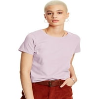Hanes Essentials Женски памучен кръгла тениска с тениска бледо розово 3xl