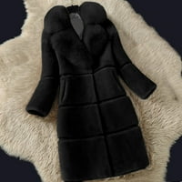 Зимни палта за жени Дамски палто елегантни дебели топли модни Връхни дрехи дълго яке
