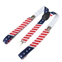 Американски флаг за клип-огради регулируем печат еластични Y-образни брекети за мъже жени