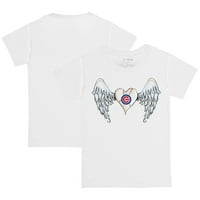 Малко дете мъничка тениска на бяла Чикаго Cubs Angel Wings