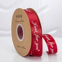 Roll пакет отпечатана панделка, устойчива на сълза копринено за опаковане на подаръци, ръчно изработени сатенен панделка с ръчно изработен цвят за фестивал