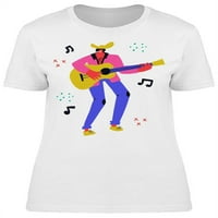 Country Singer, свирене на тениска на китара -Image от Shutterstock, женска голяма