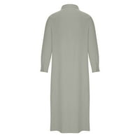 Мюсюлмански дрехи за мъже Продажба Мюсюлманска роба с дълъг ръкав Бутон за нощна риза мюсюлмански кафтан Тобе мюсюлмани рокли с джобове Етнически Thobe Lounge Jubba Sarong дъ