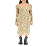 Отпечатана рокля на Ganni Mesh Midi