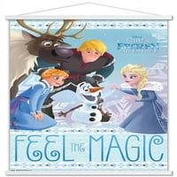 Disney Frozen: Замразеното приключение на Olaf - Плакат за стена на Elsa с магнитна рамка, 22.375 34