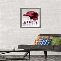 Лос Анджелис Ангели-Каска Стена Плакат, 14.725 22.375 В Рамка