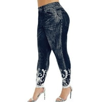 Йога гамаши фитнес панталони Панталони, които работят спортни отпечатани жени панталони памучни гамаши за жени с памучен мотоциклет с висока талия