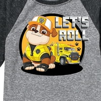 Paw Patrol - Let’s Roll Rubble - Thddler и Youth Raglan Graphic Thrish