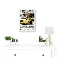 Спортна реклама моторна състезание Барселона Испания Формула Gran Premio A Изкуство в рамка на стена арт печат