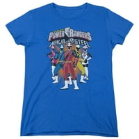 Power Rangers - Team Linesup - Женска риза с къс ръкав - X -Large
