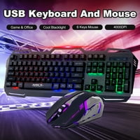 Игрална клавиатура и мишка комбо комплект с Рейнбоу светодиод за пс4 пс3 КСО едно многоцветно променящо подсветка мишка професионална механична игра Клавиатура АК