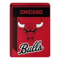 Официално Лицензиран Чикаго Булс 46 60 Микрофибър Хвърлят Одеяло
