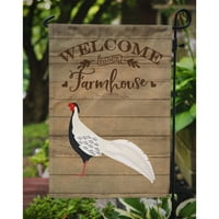 Carolines Treasures CK6873GF Silver Pheasant Welcome Flag Garden Size Малък, многоцветен