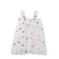 Rovga Toddler Baby Kids Girls Floral Anepple Summer Sleeveless Beach Tutu рокля ежедневно слоести рокли за тюл принцеса рожден ден плажни рокли 1-6y мека красива рокля