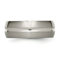 Titanium Center Grooved Standard Fit Band, размер 8