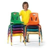 Плодове подреждане столове с прахово покритие крака-набор от 6-цвят: Оранжев, височина на седалката: 8 височина на седалката