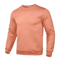 Качулки за мъже зима основен цвят Около врата пуловер хлабав случайни младежки суитчър качулки оранжев 3х