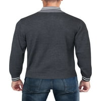 Поло АСН. Дълъг Ръкав Пуловер Тримесечие Цип Класически Годни Пуловер Пакет