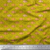 Soimoi памучен камбричен плат Риби и черупки Океан отпечатана тъкан от широката двора