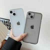 Калъф за iPhone, ясен мек силиконов броня защитен ретро цвят прозрачен шок -устойчив калъф за телефон - синьо