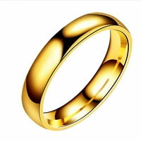 Каянуо пръстени за жени мъжки пръстени обратно в училище клирънс неръждаема стомана гладък пръстен Титан стомана двойка пръстен бижута Размер 5 - Рожден ден подаръци за жени
