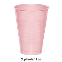 Класически Пинк Оз пластмасови чаши брой за гости