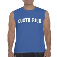 Арт-Мъжка графична Тениска без ръкави-Коста Рика