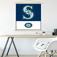 Сиатъл Маринърс - лого плакат за стена с магнитна рамка, 22.375 34
