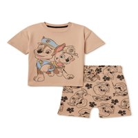 Междузвездни войни бебе Йода малки момчета тениска и шорти, 2-парче комплект, размери месеци-5т