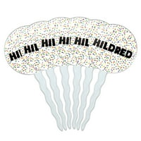 Hildred Cupcake Picks Toppers - Комплект от - Mutlicored Speckles