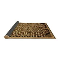 Ahgly Company Indoor Rectangle Abstract Brown Modern Area Rugs, 3 '5'