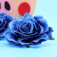 Кърпа цвете брошка булчинска реалистична роза корсаж цвете коса клип рокля за сватба