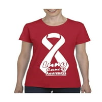 - Женска тениска с къс ръкав - рак на белия дроб
