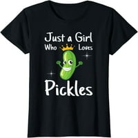 Просто момиче, което обича кисели краставички, аз краставица и тениска на туршия