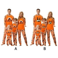 Хелоуин Семеен пижама комплект, сънливо облекло за Хелоуин за възрастни и деца Празник PJS