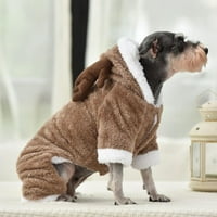 Карикатура домашен любимец елени Косплей коледни лосове костюм куче кученце качулка пал