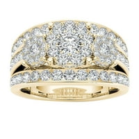 Модни пръстени Двойка пръстени златни инкрустирани цирконови пръстени класически бижута