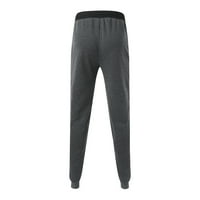 Leey-World Work Pants for Men Men's Sport Jogger Pants, работещи с много джобни еластични ленти на талията, твърди цветови товари с товари b, xl