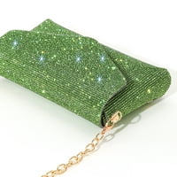 Плик с торбички с чанта за партита парти за вечеря pu модна украсена парти чанти зелени