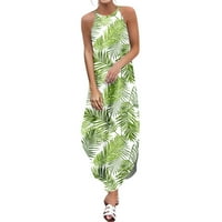 Зелени рокли за жени летни модни рокли размер l