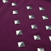 Дамски върхове Небрежно модна шия издълбани степени тениски с дълъг ръкав за жени
