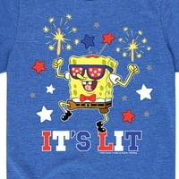 Spongebob Squarepants - Lit - Графична тениска с малко дете и младежки
