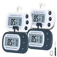 Термометър за хладилник, прозрачен LCD екран мин-MA температурен диапазон висяща кука магнитен заден фризер термометър