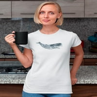 Тениска на китовата тениска с китоцея-юна Erica Vess дизайни, женски хх-големи