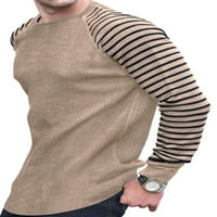 Sanviglor Meens Pullover Crew Neck Jumper Top Long Loweve Sweater Stretchwear Outdoor Khaki M