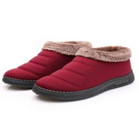 Gomelly дами зимни обувки подхлъзване на снежни ботуши плюшени облицовки топли обувки небрежни глезени ботуши студено време шофиране комфорт обувка червено 8