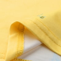 Тениски за жени с v-образно деколте от рамо флорална тениска тениска ежедневна риза реколта свободен къс ръкав pulr тениска тениска с горна блуза