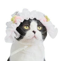 Лесно да се носят домашни Шапки атрактивен Памук куче котка Дантела принцеса шапки за открито