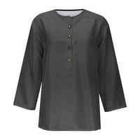 Женски върхове ръкави ризи v Врат блузи флорална печатница отгоре свободни годни пуловерни блузи